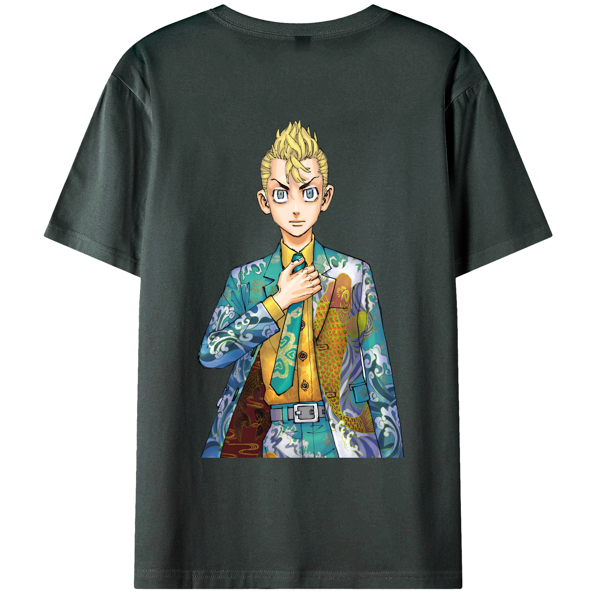 （画像用） 東京リベンジャーズ Tokyo Revengers 綿100％ メンズ半袖Tシャツ（バックプリント） 通気性